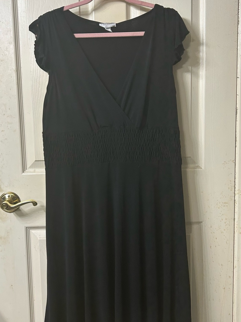Classic Black Women's Wrap-Style Dress